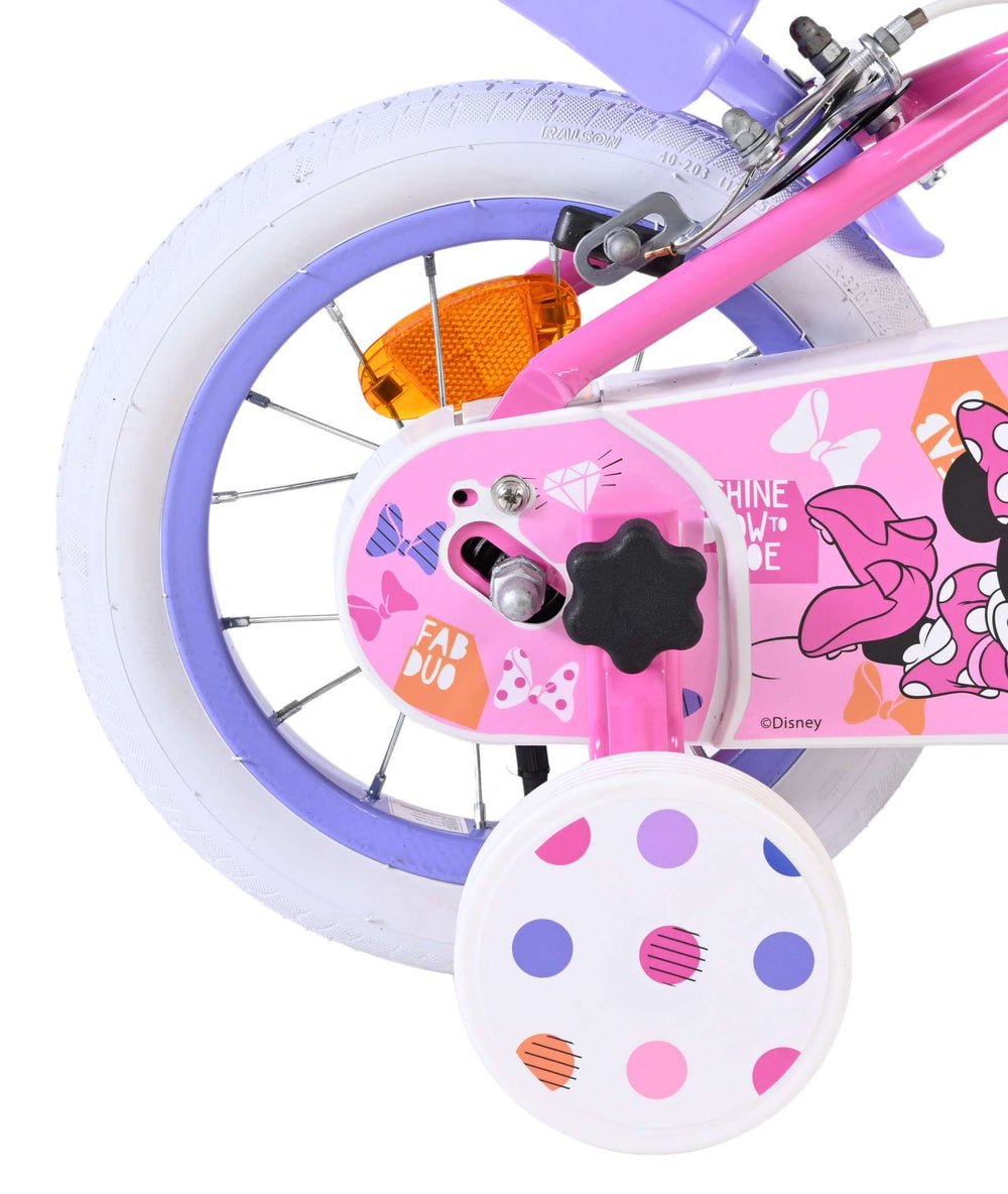 Disney Minnie Mouse Cutest Ever! Girls' Bike - 12 Inch - Pink - Two Hand Brakes