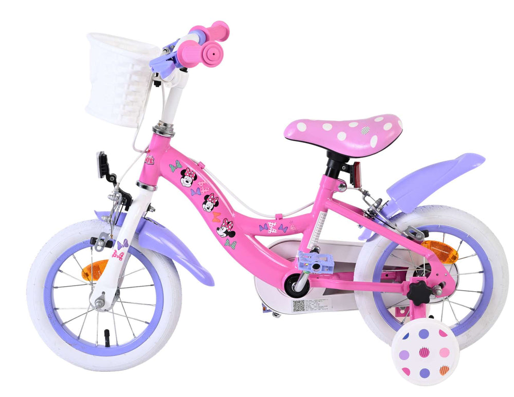 Disney Minnie Mouse Cutest Ever! Girls' Bike - 12 Inch - Pink - Two Hand Brakes