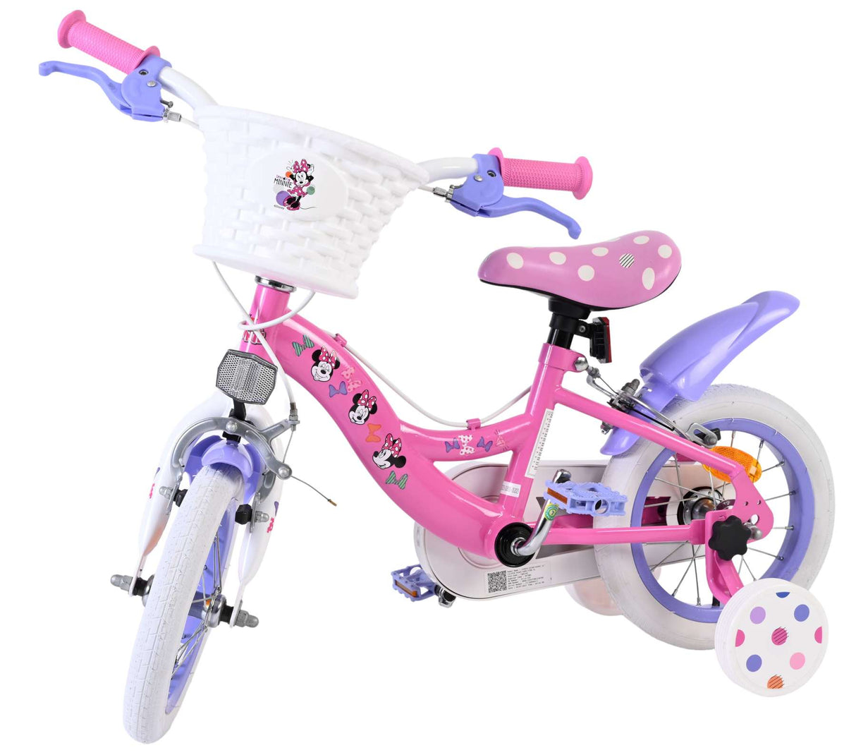 Disney Minnie Mouse Cutest Ever! Girls' Bike - 12 Inch - Pink - Two Hand Brakes