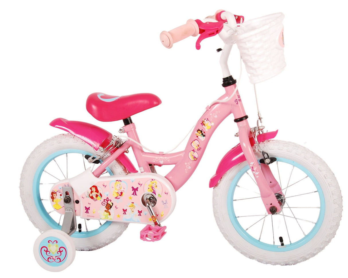 Disney Prinzessin Kanner Velo - Meedercher - 14 Zoll - Pink - zwee Handbremsen