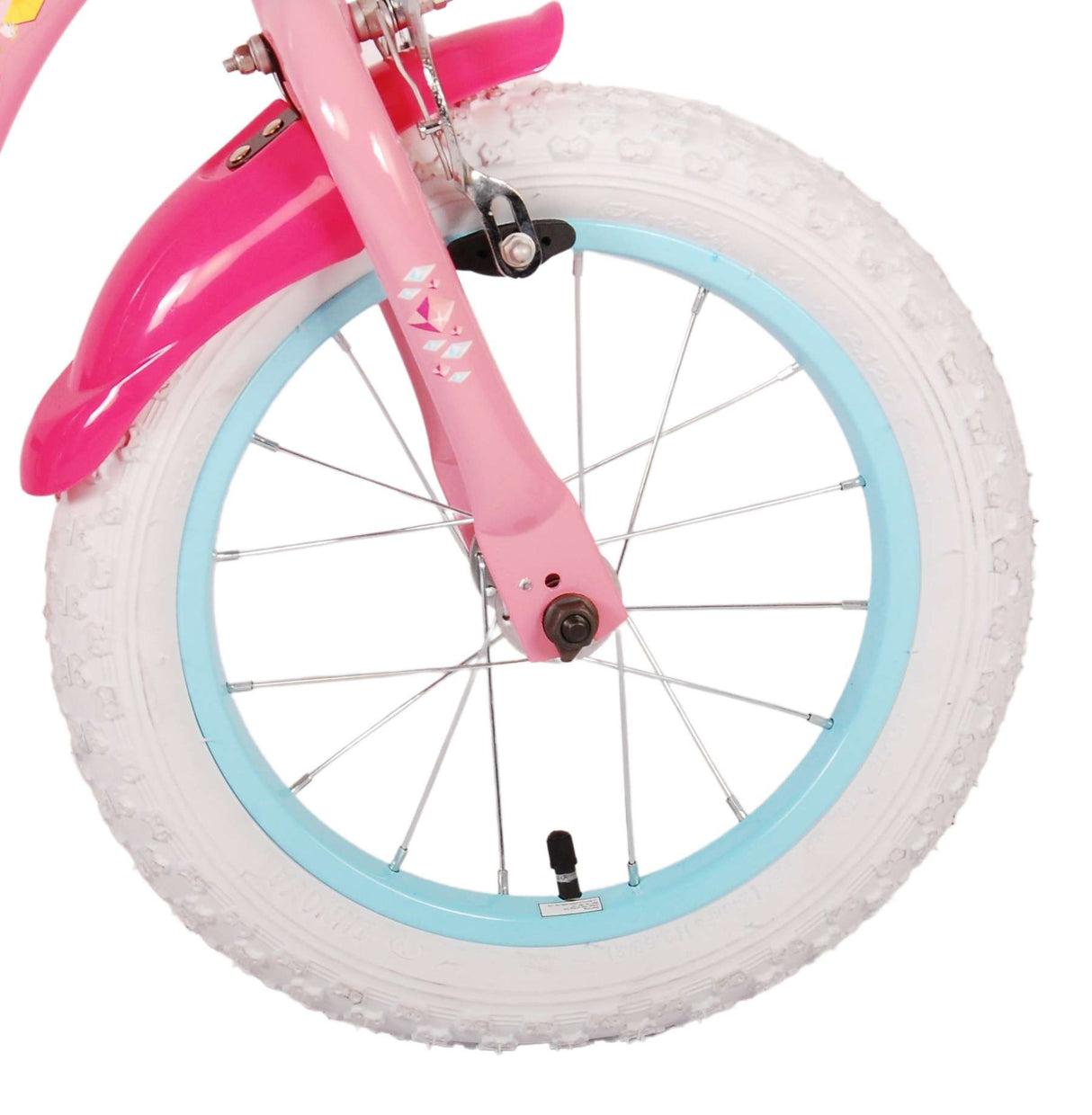 Disney Prinzessin Kanner Velo - Meedercher - 14 Zoll - Pink - zwee Handbremsen