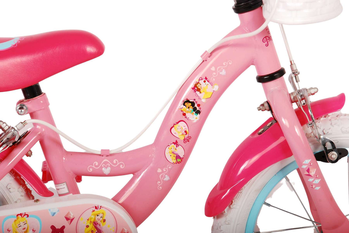 Disney Prinzessin Kanner Velo - Meedercher - 14 Zoll - Pink - zwee Handbremsen