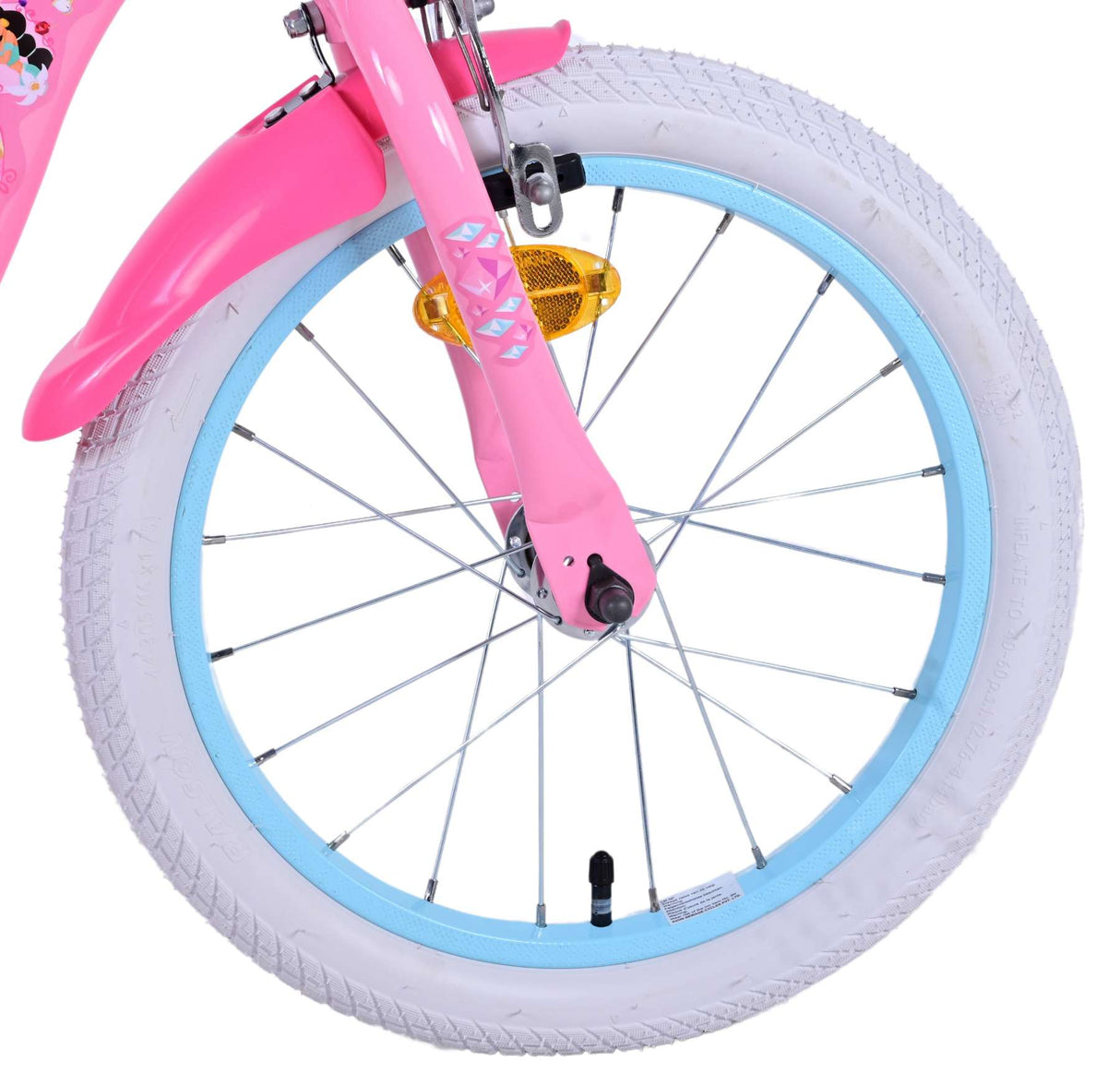 Disney Prinzessin Kanner Vëlo Meedercher 16 Zoll rosa zwee Handbremsen