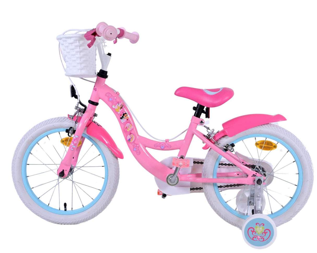 Disney Prinzessin Kanner Vëlo Meedercher 16 Zoll rosa zwee Handbremsen