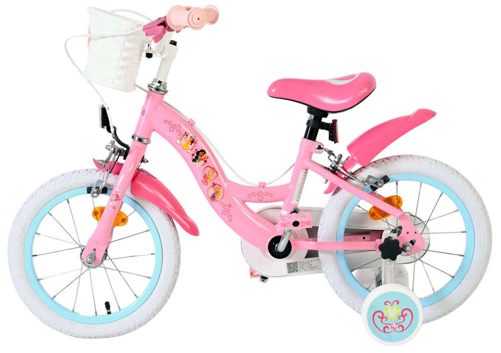 Disney prinzessin disney princess kinderfiets - meisjes - 14 inch - roze - twee handremmen