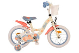 Stich disney stitch kinderfahrrad - mädchen - 14 zoll - creme korallenblau