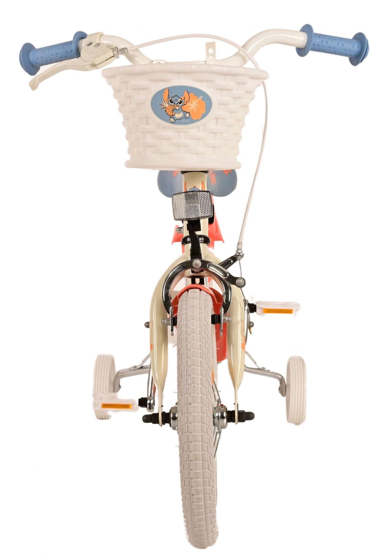 Stich disney stitch kinderfahrrad - mädchen - 14 zoll - creme korallenblau