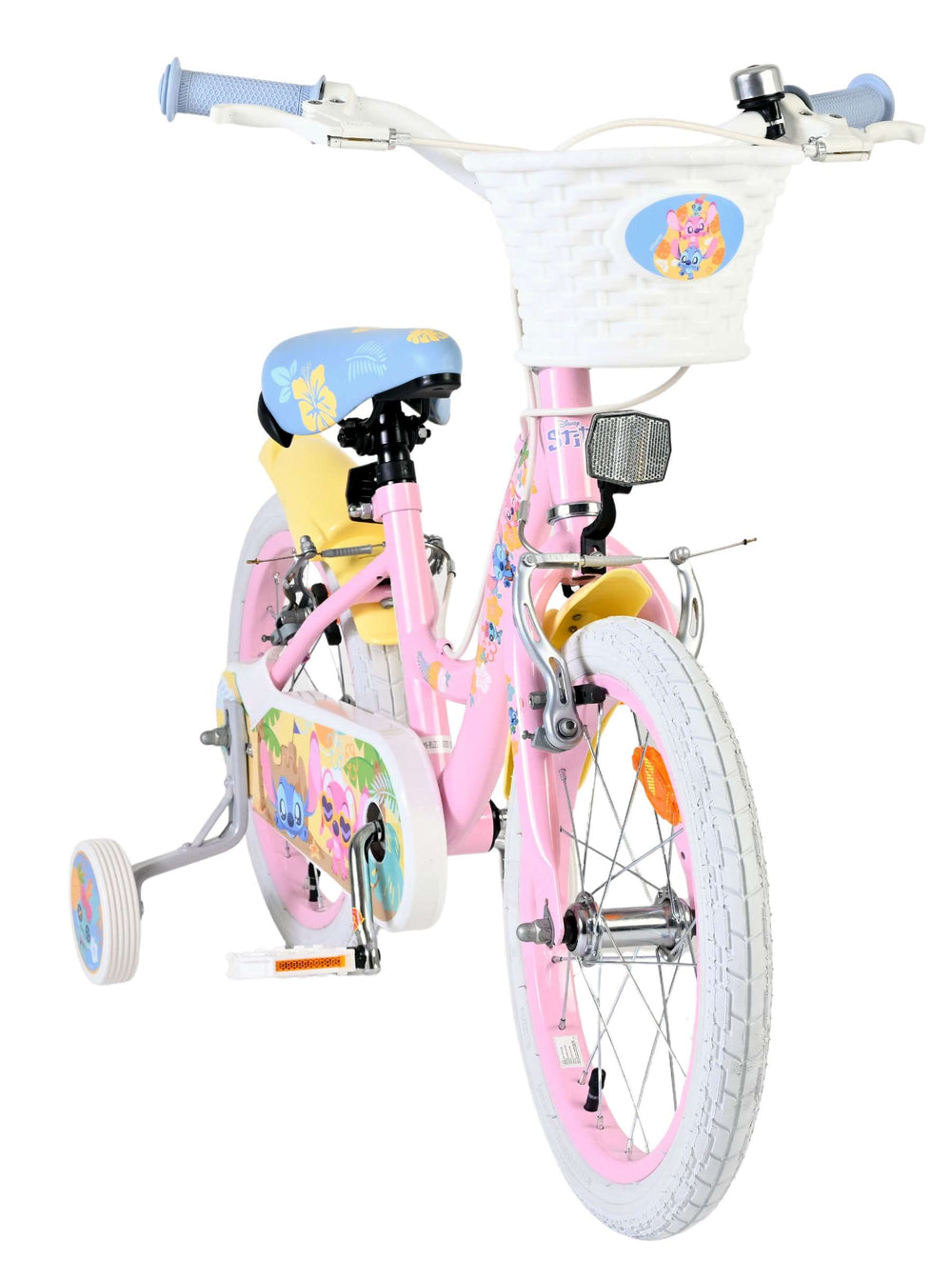 Disney Stitch children's bicycle - girls - 16 inch - pink - two hand brakes