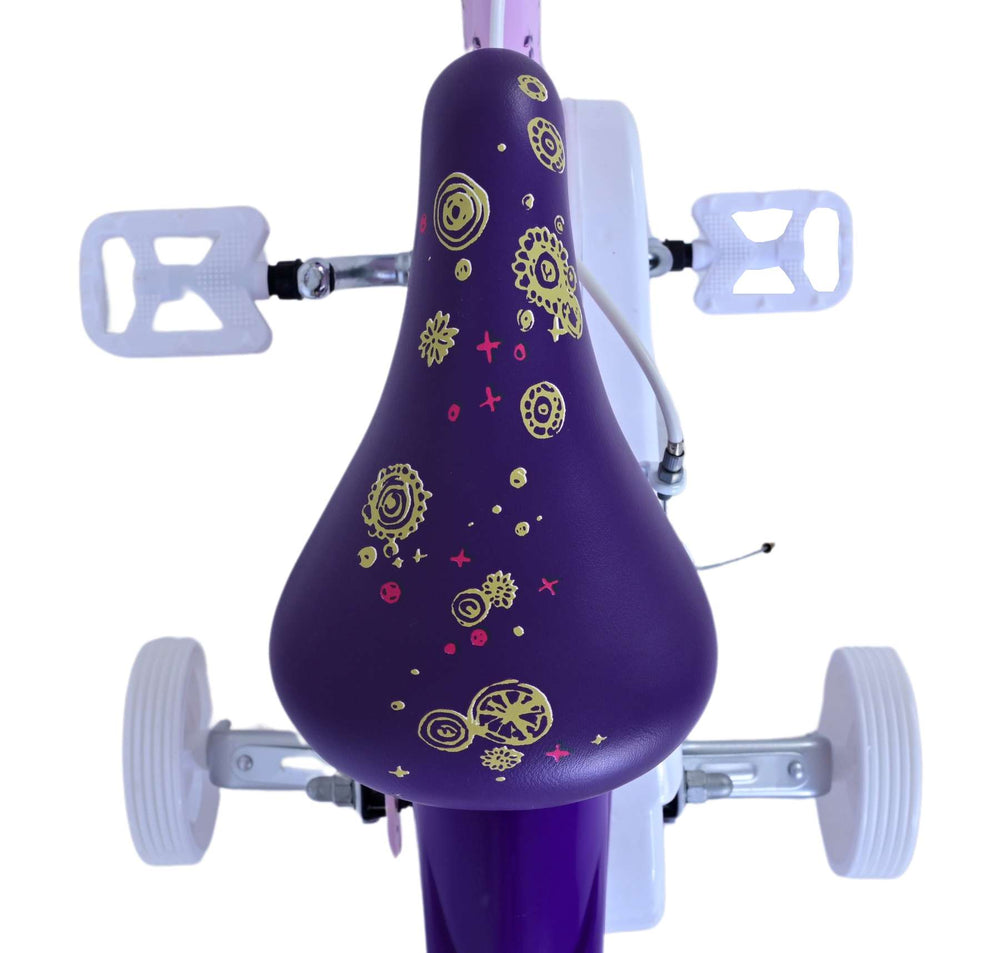 Wish Disney Children's Bicycle - Girls - 12 pouces - Purple - deux freins à main