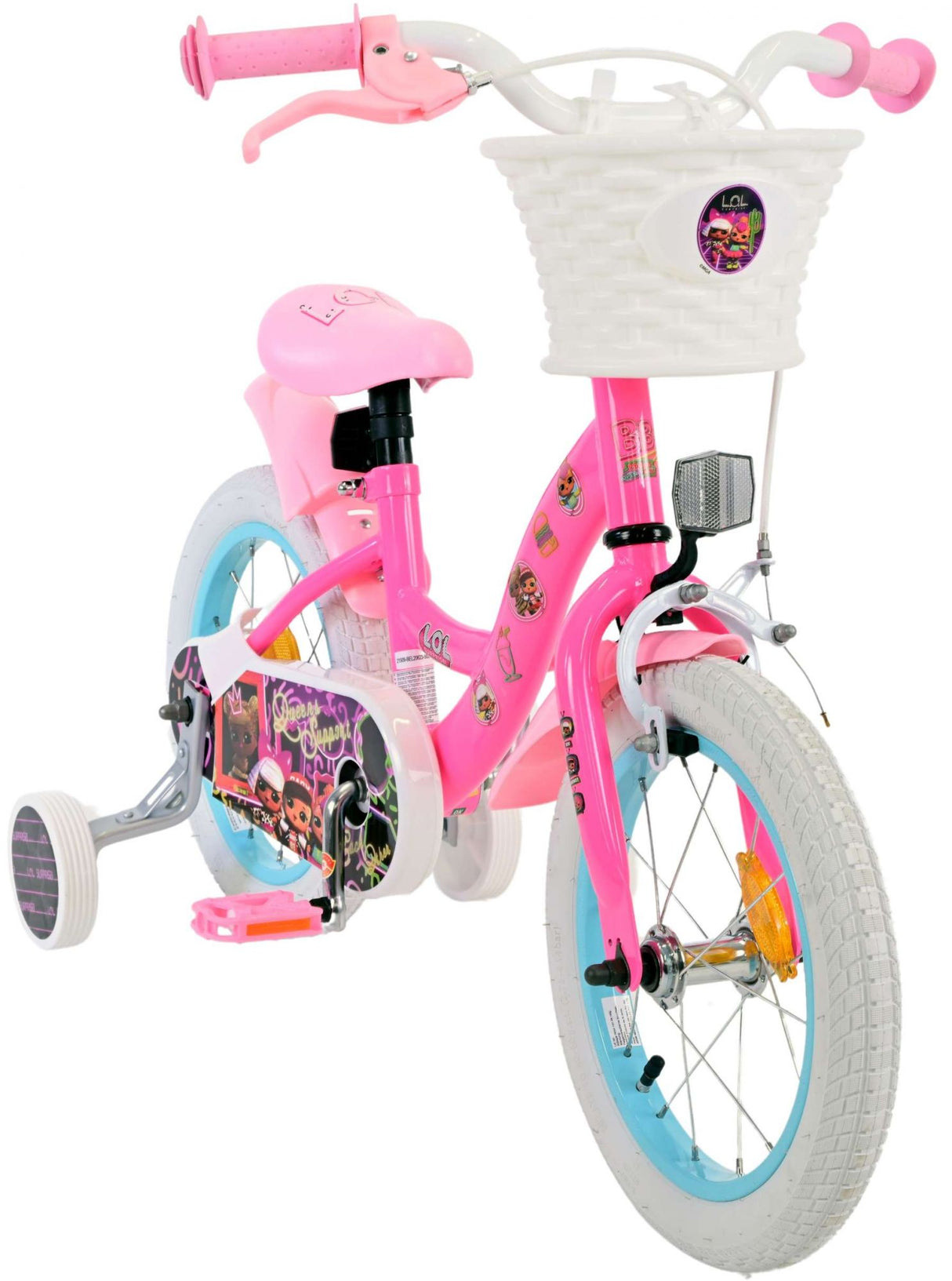 Volare Dolls Children's Bicycle - Girls - 14 Inch - Pink