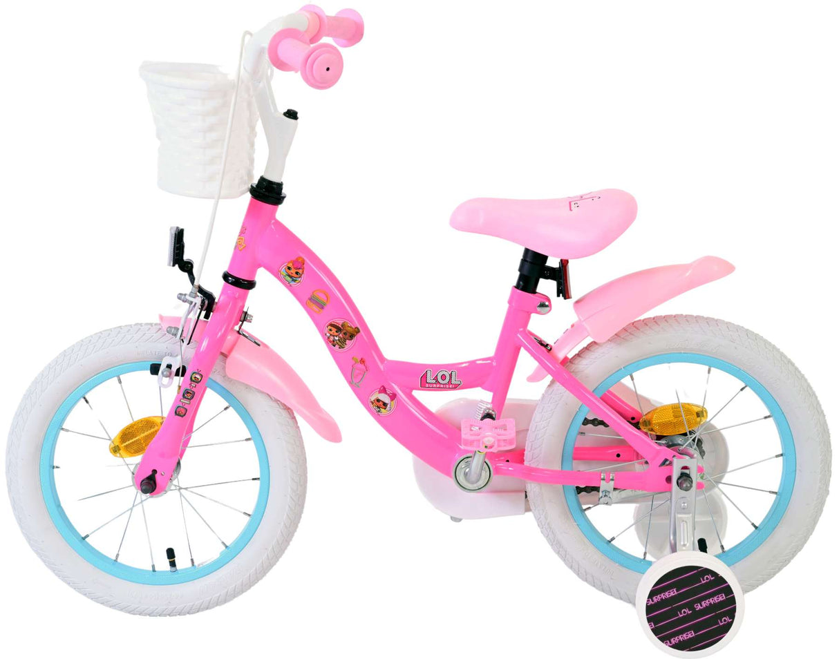 Volare Dolls Children's Bicycle - Girls - 14 Inch - Pink