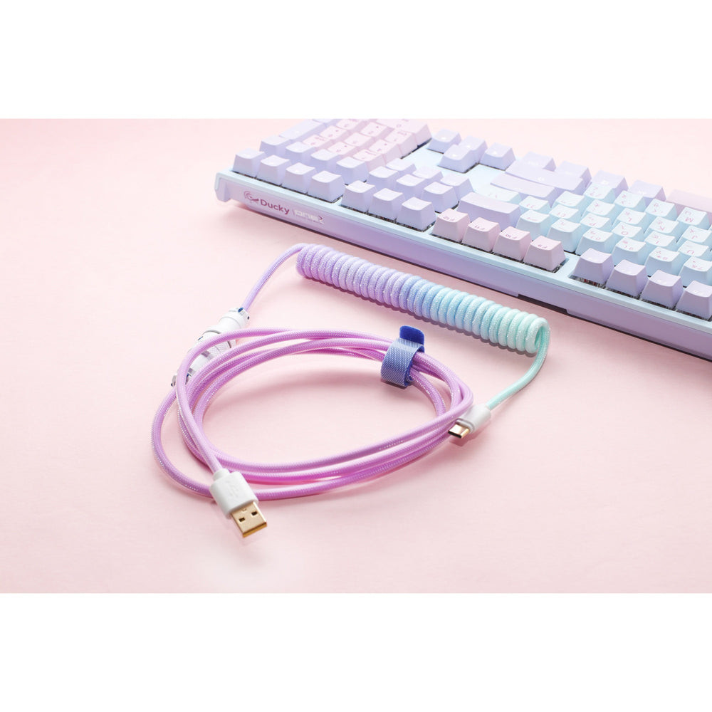 Ducky coiled cable v2 azure