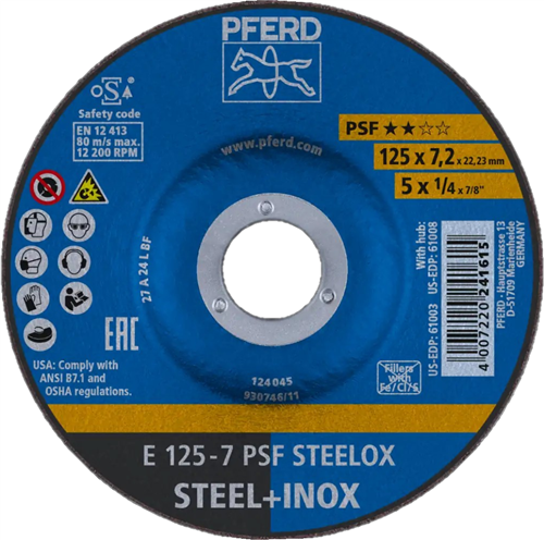 Pferd abs staal inox a24 125-7 | 10 stuk stuks