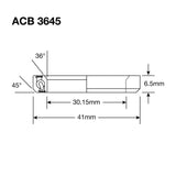 Enduro acb 3645 cc ss - 440c stainless (angular contact) - 30,2x41x6,5 (36x45°)