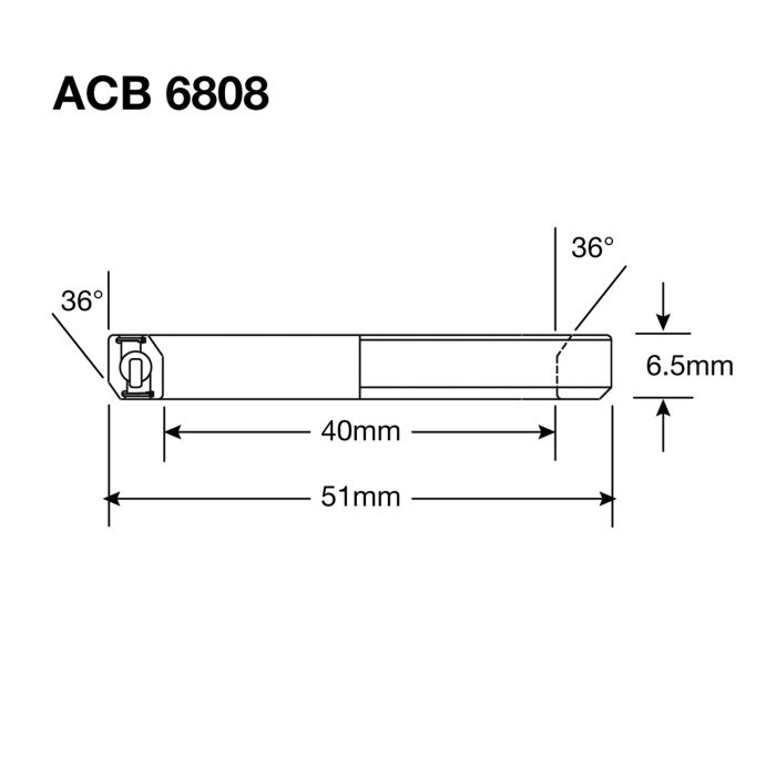 Enduro Bearing headset acb 6808 40x51x6.5 (36x36°) stainless steel