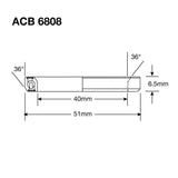 Enduro Bearing headset acb 6808 40x51x6.5 (36x36°) stainless steel