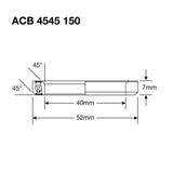 Enduro acb 4545 150 ss - 440c stainless (angular contact) - 40x52x7 (45x45°)