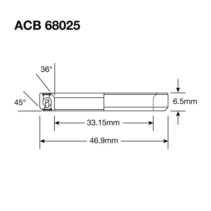 Enduro Lager balhoofd acb 68025 cc 33.15x46.9x6.5 (36x45°)