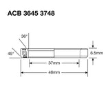Enduro Lower Ball Head ACB 3645 30,2x41x6.5 (36x45 °) Edelstahl