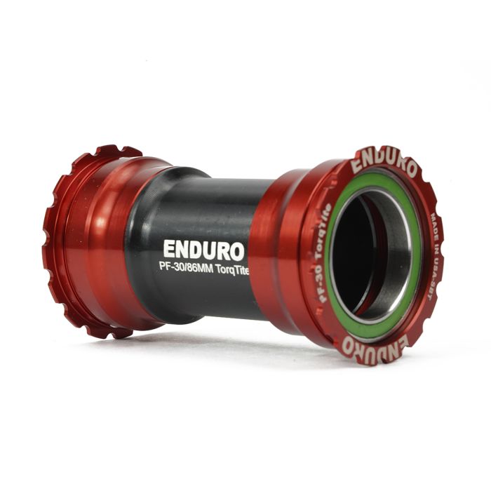 Enduro bearings torqtite bottom bracket - bb386 to 30mm - ac ss - red