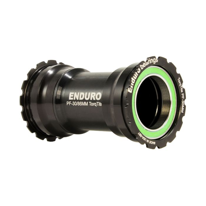 Enduro bearings torqtite bottom bracket - bb386 to 30mm - ac ss - black