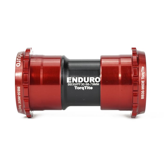 Enduro bearings torqtite bottom bracket - bb30 to 30mm - ac ss - red