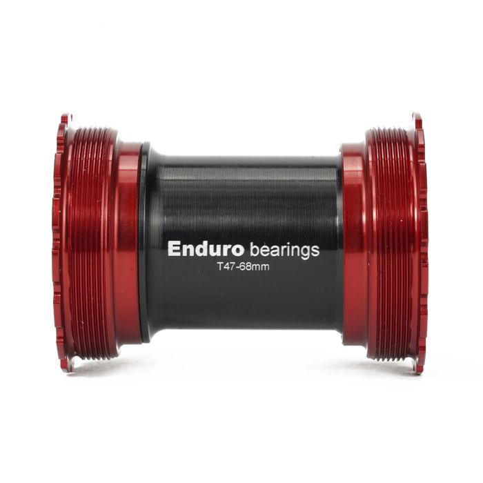 Enduro bearings t47 internal bottom bracket to 30mm (narrow) - ac ss - red