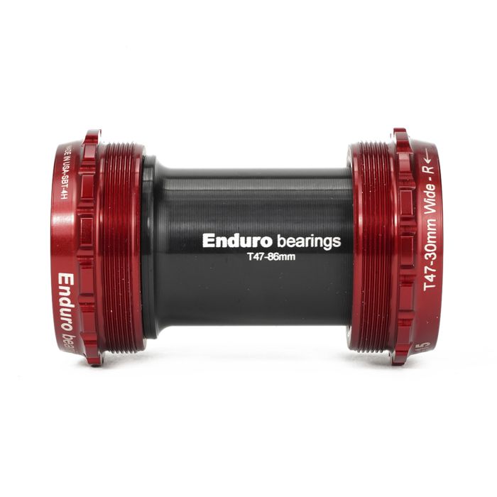 Enduro bearings t47 bottom bracket to 30mm - ac ss - red