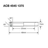 Enduro Lager Balnem ACB 4545 1375 37x49x7 (45x45 °)