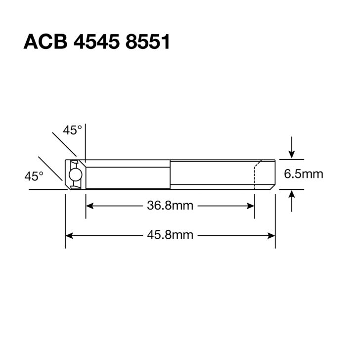 Enduro Bearing headset acb 4545 bo 36.8x45.8x6.5 (45x45°)