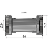 Bottom bracket Elvedes Thread fit T47 Shimano internal 86 mm
