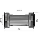 Bottom bracket Elvedes Thread fit T47 SRAM DUB internal 86 mm
