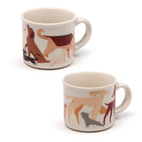 BARKS DOG SET 2 Porcelain Espresso Cups