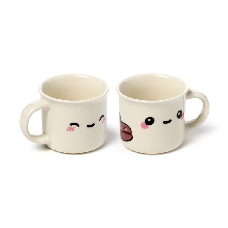 Foodiemals Set 2 Porcelain Espresso Cups