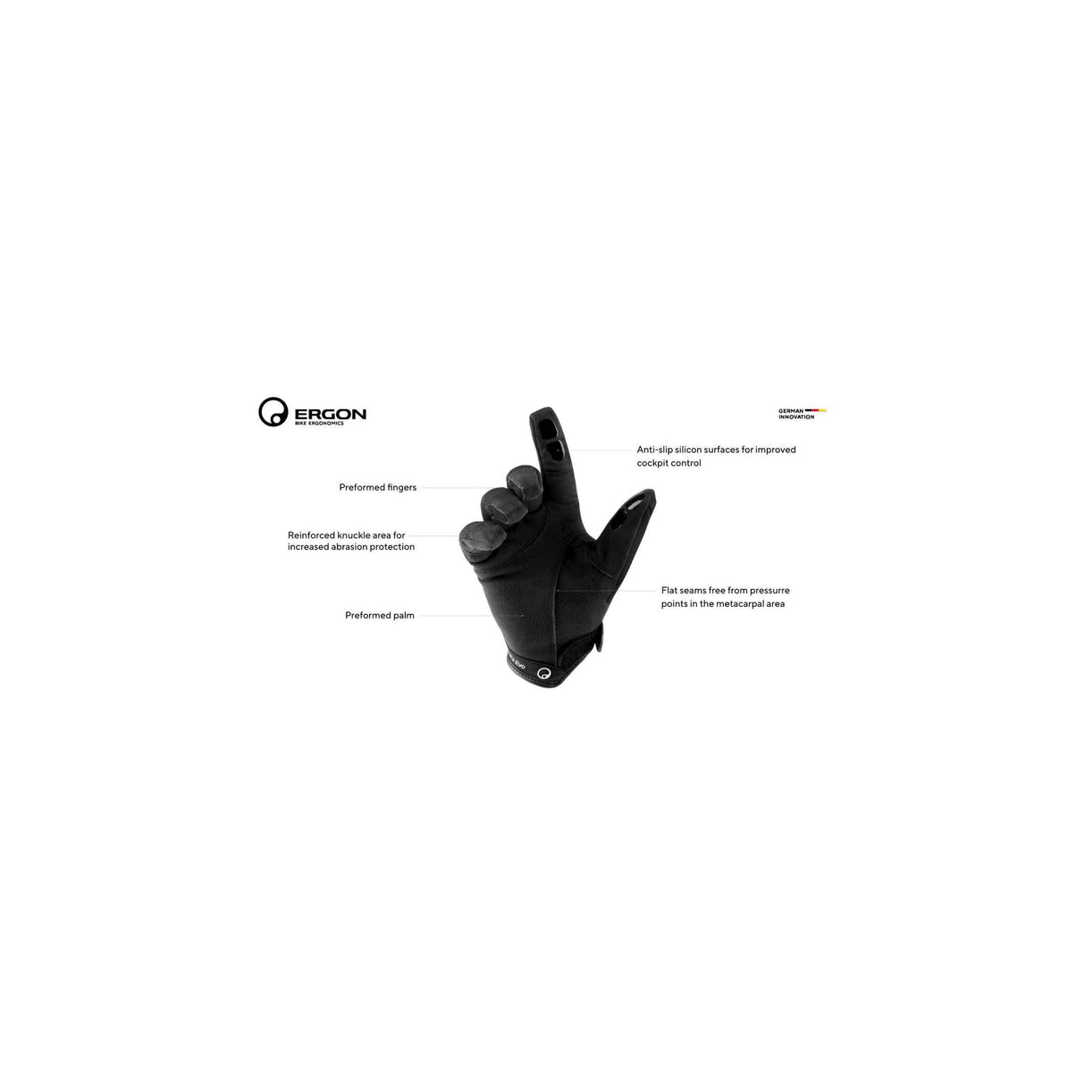 Ergon glove HE2 EVO MT L