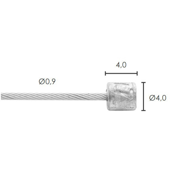 ELVEDES SCHAKEL BINNENKABEL LESHELS ALLE 0,9 mm Nippel 4x4
