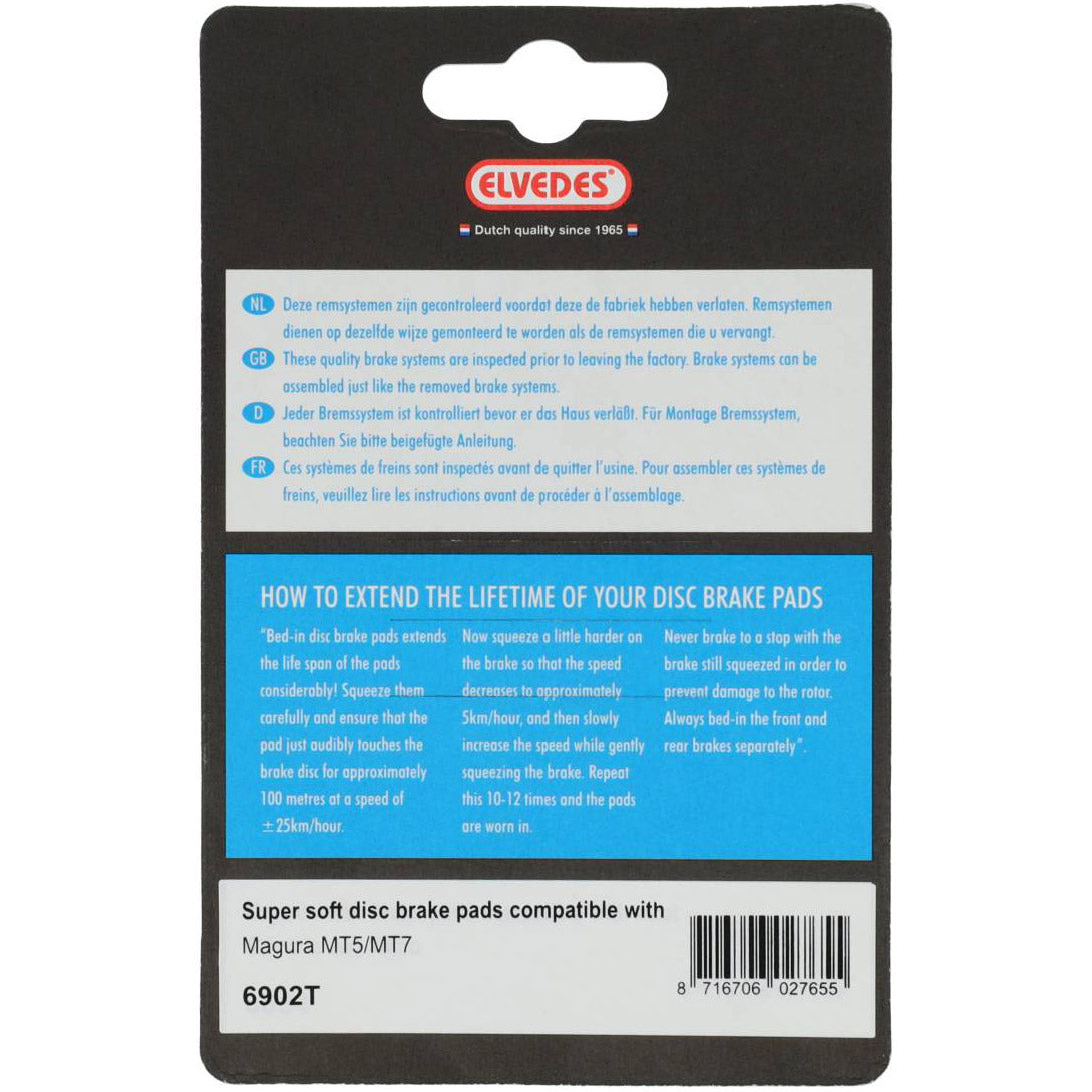 Elvedes disc brake pad set - Magura - organic compound (resin) - 1 pair