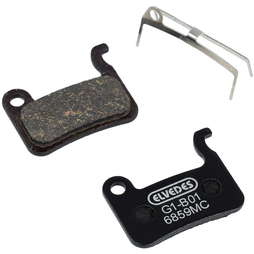Elvedes disc brake pad set - shimano - carbon metallic compound (semi metal pads) - 10 pairs