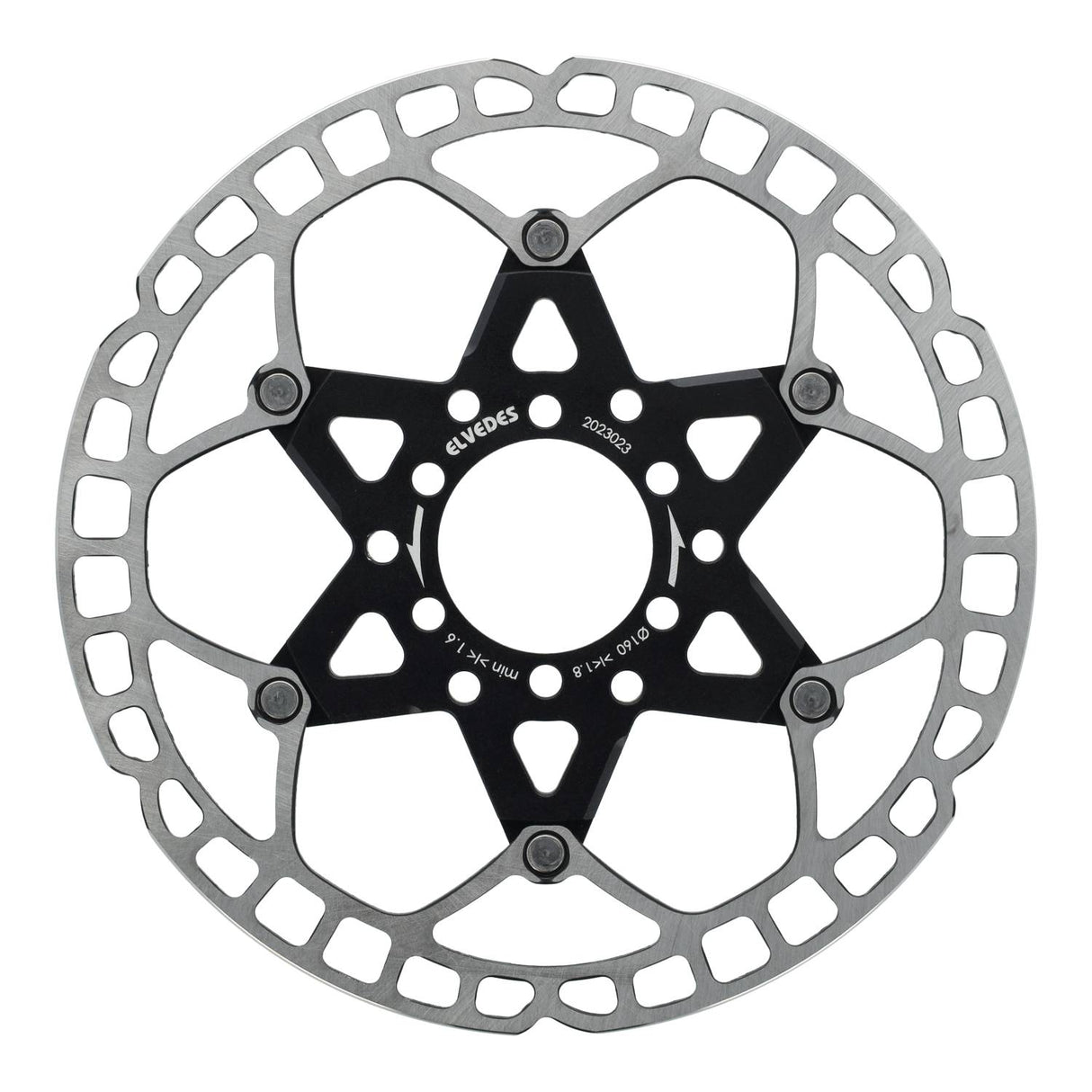 Elvedes Brake Disc 6-huller Ø160mm T = 1,8 mm letvægt