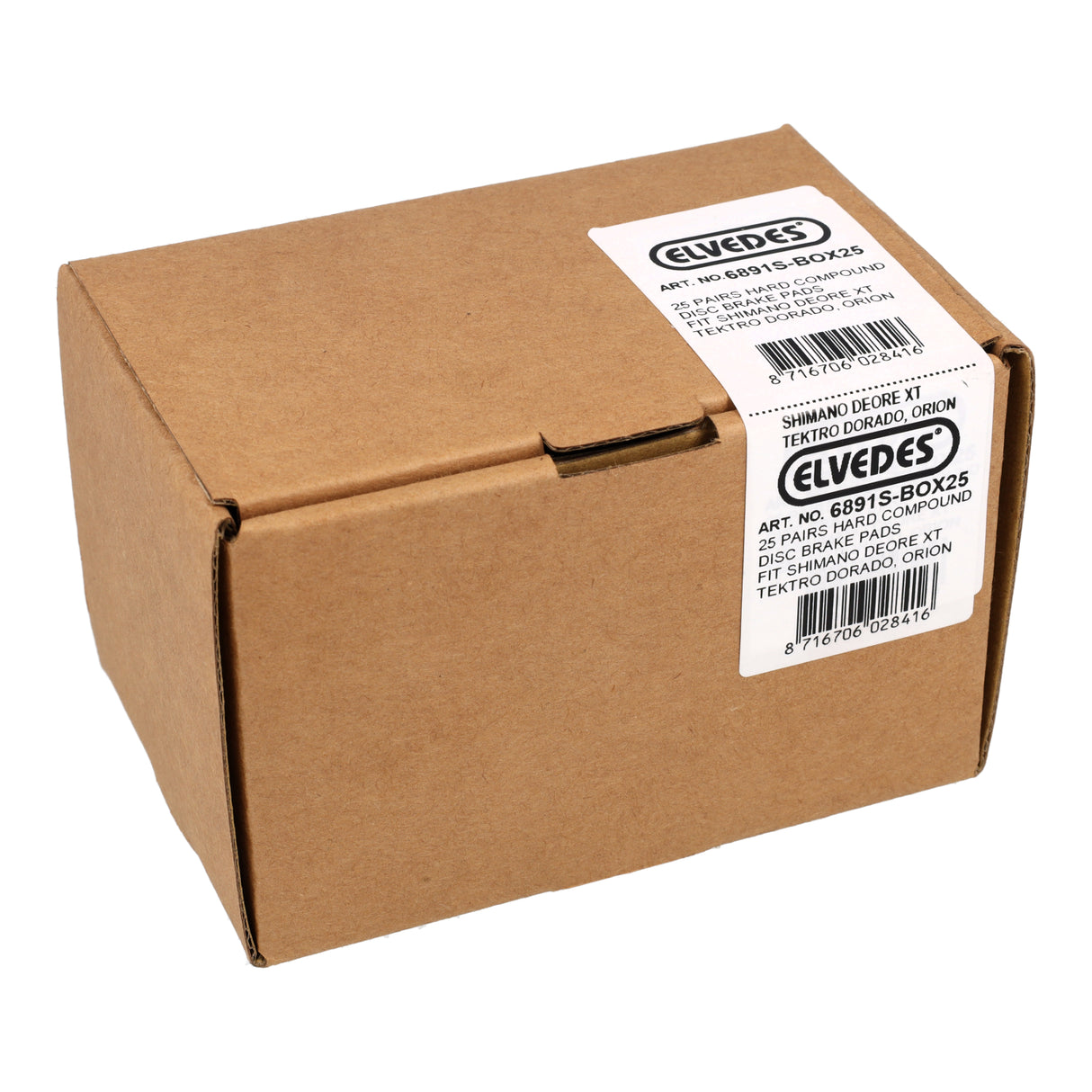 Elvedes disc brake pads 6891s hard (25pr)