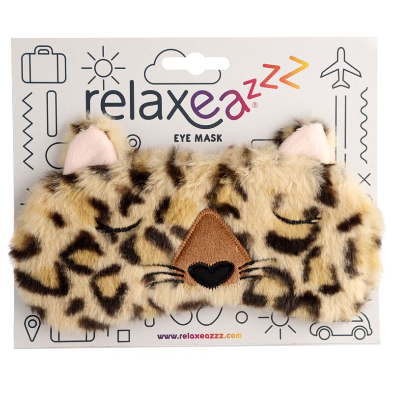 Plyšová adoramals leopard spící maska