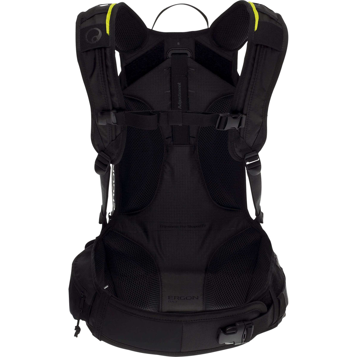 Ergon ba2 black - compact all -mountain backpack for action cameras, adjustable carrying system, 10l capacity