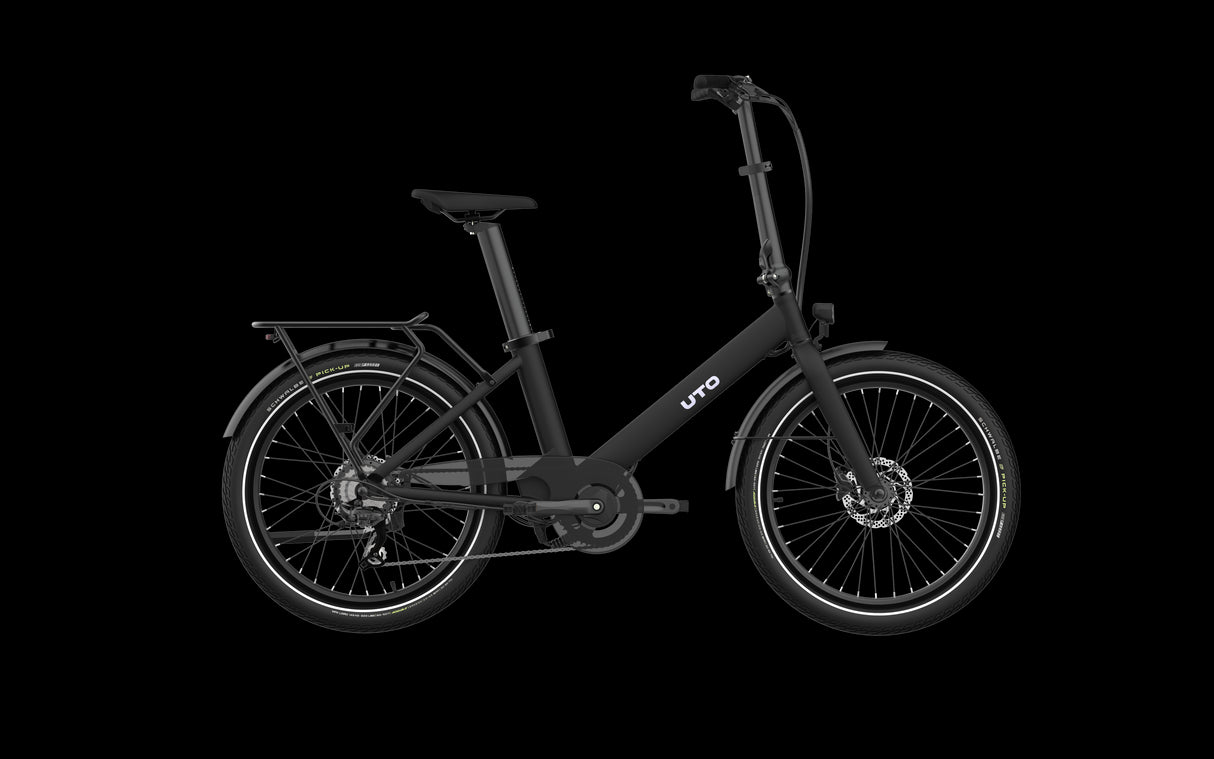 Uto elektrische compactfiets og24 v1 zwart