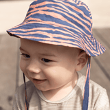 Rayures vibrantes | Chapeau de soleil UV Orange Blue