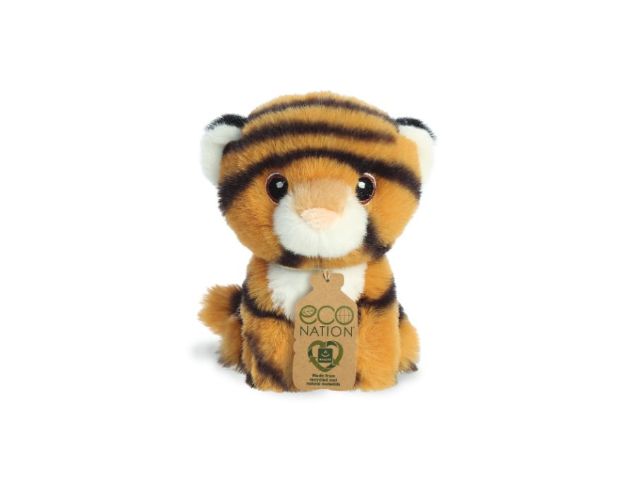 Eco Nation plush toy - mini - tiger - 13 cm