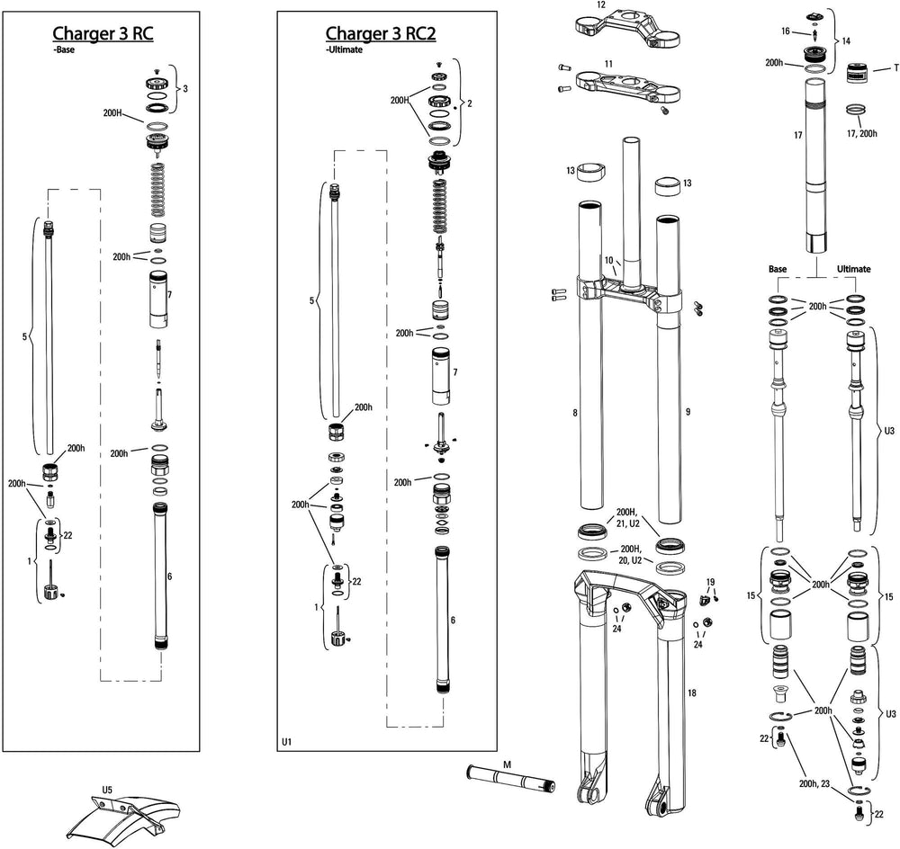 Rockshox verende voorvork boxxer ultimate 29 boost susp.fork rs boxxer ult. 29 boost 52mm red