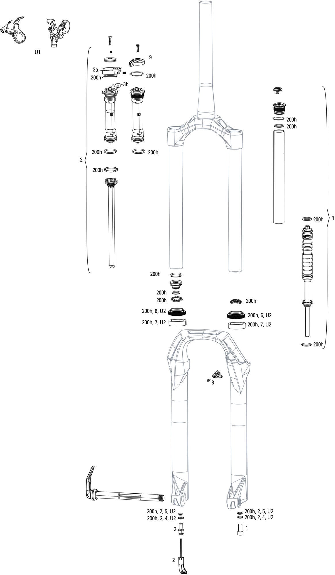 Rockshox suspension fork judy silver tk 27.5 boost susp.fork rs judy sil.tk 100mm black