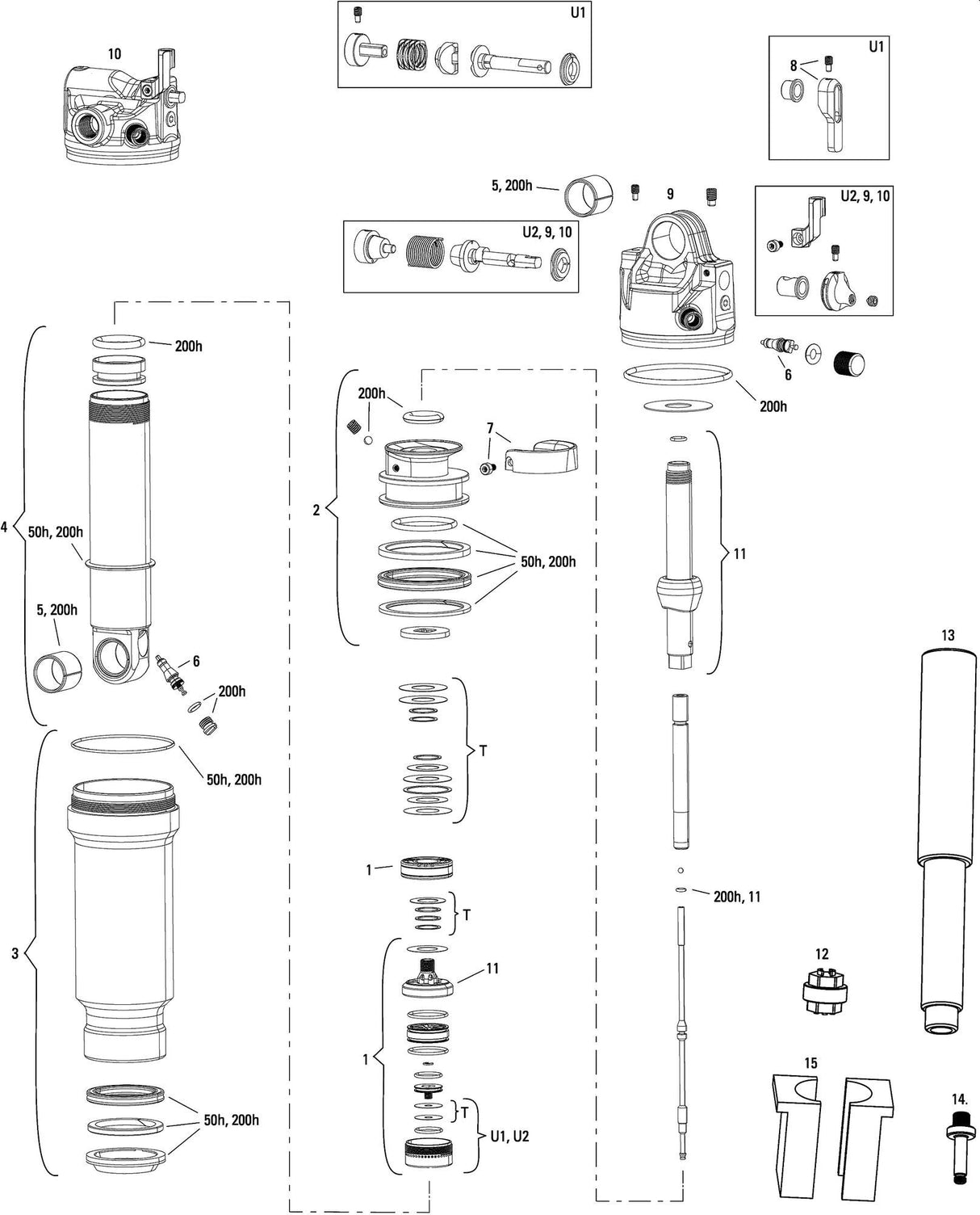 Rockshox schokdemper sidluxe ultimate 3p rear shock rs sidluxe ult.3p 170 x 30mm