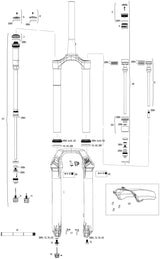 Rockshox verende voorvork lyrik ultimate rc2 27,5 boost sus.fork rs lyrik ult.rc2 27,5 150mm green