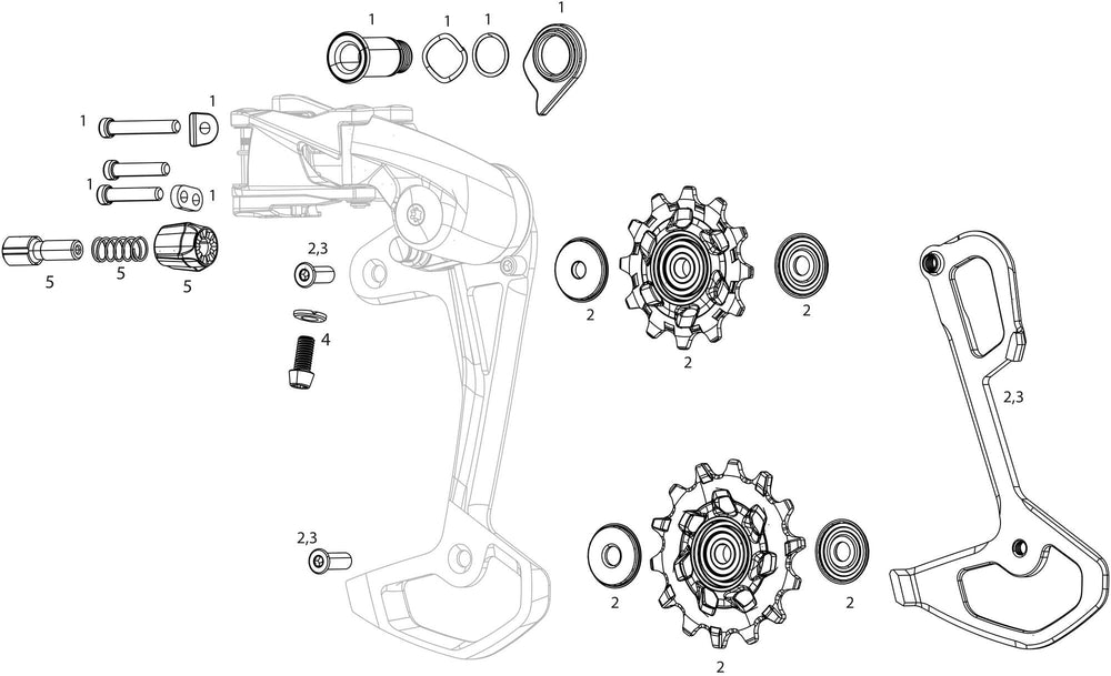 Sram rear derailleur apex eagle rear derail. apex eagle 10 11-50 52 teeth